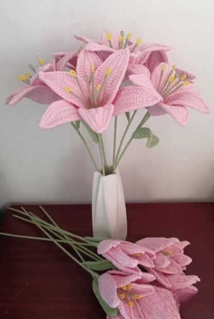 Peach Lily Flower - Image 6