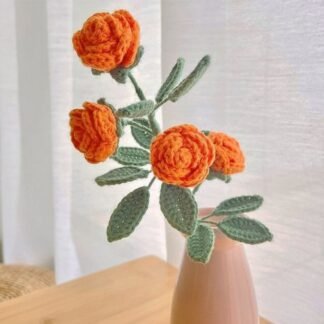 Orange Button Rose
